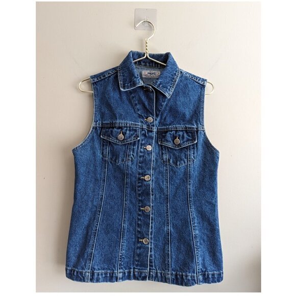 Vintage denim button up vest - Picture 1 of 7